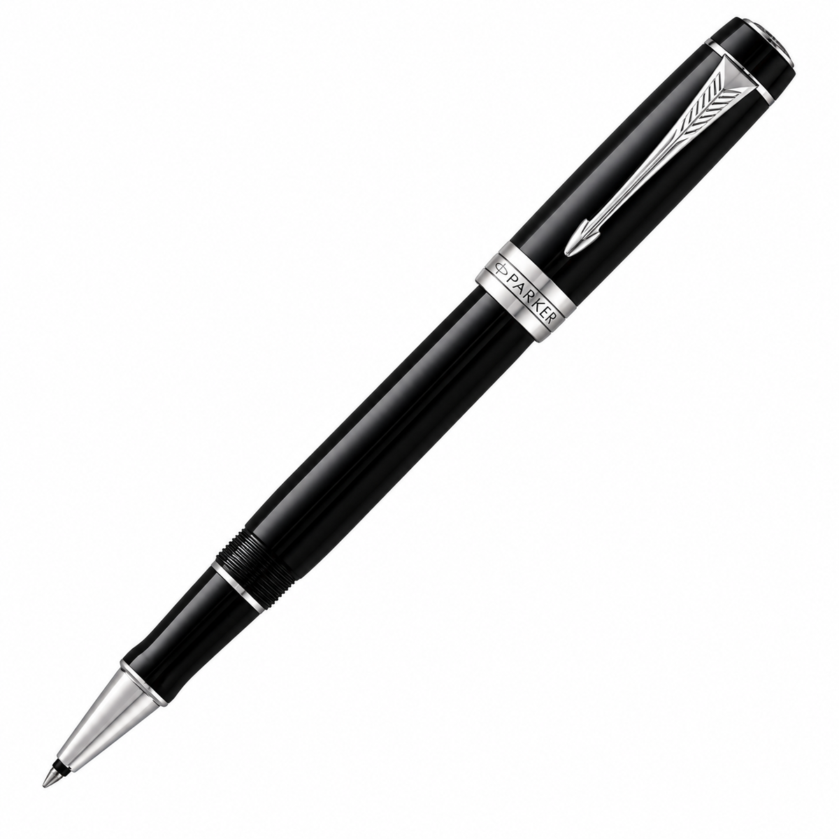 Parker Duofold Classic Black CT Rollerball Pen – Palladium-Plated Trim