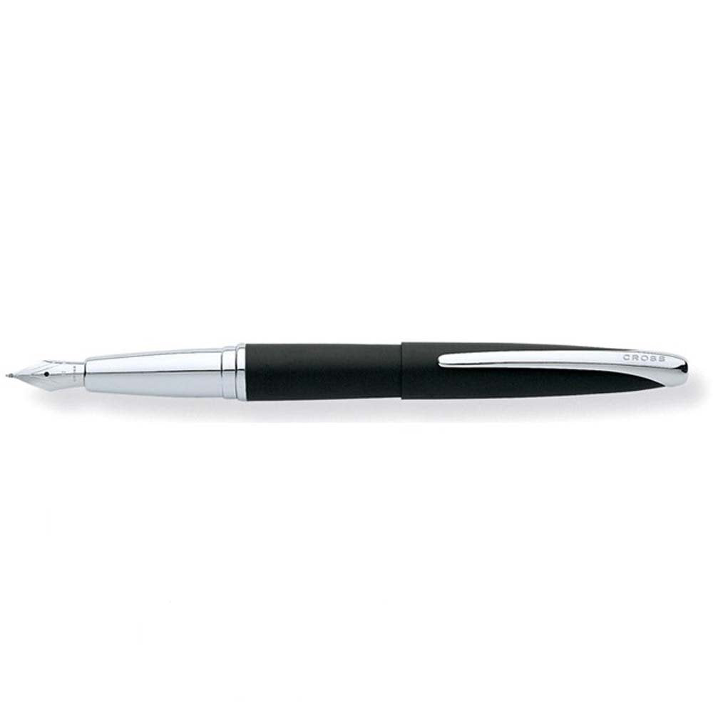 Cross ATX Basalt Black Fountain Pen – Chrome-Plated Trim & Stainless Steel Nib | 886-3
