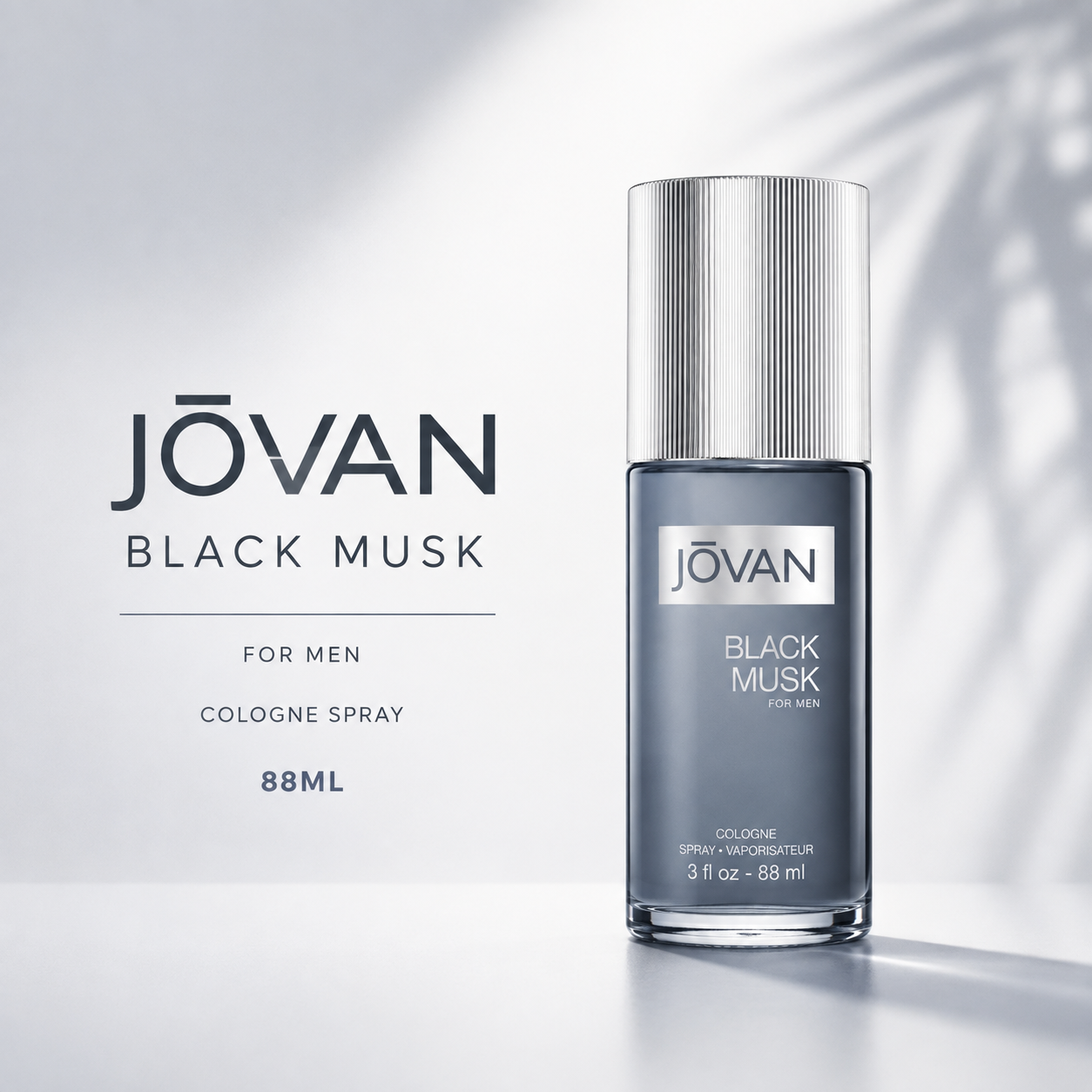 Jovan Black Musk for Men Eau de Cologne 88ml | Bold Woody Amber Musk