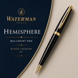 Waterman Hémisphère Black Lacquer GT Ballpoint Pen
