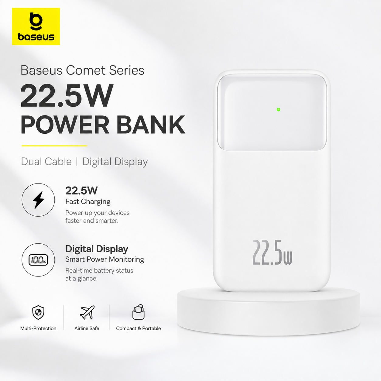 Baseus 30W Car Charger – Dual Port Fast Charging