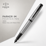 Parker IM Fountain Pen – Matte Grey with Black Trim
