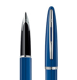 Waterman Carène Fountain Pen – Blue with Stainless Steel Trim (18K Gold Nib)