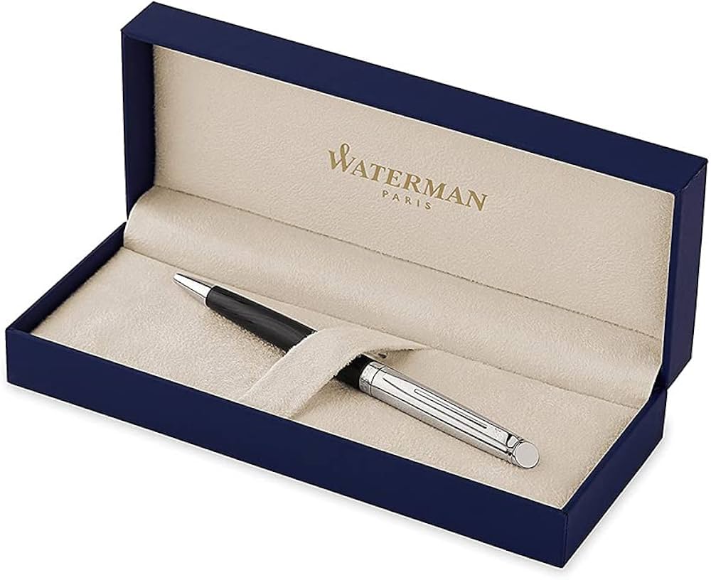 Waterman Hémisphère Deluxe Ballpoint Pen – Silk Black with Chrome Trim