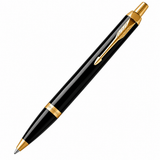 Parker IM Black Lacquer Gold Trim Ballpoint Pen