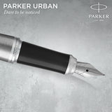 Parker Urban Metro Metallic Chrome Trim Fountain Pen