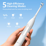 H2OFloss BT-02 Sonic Electric Toothbrush – 5 Modes | USB-C Rechargeable | IPX7 Waterproof