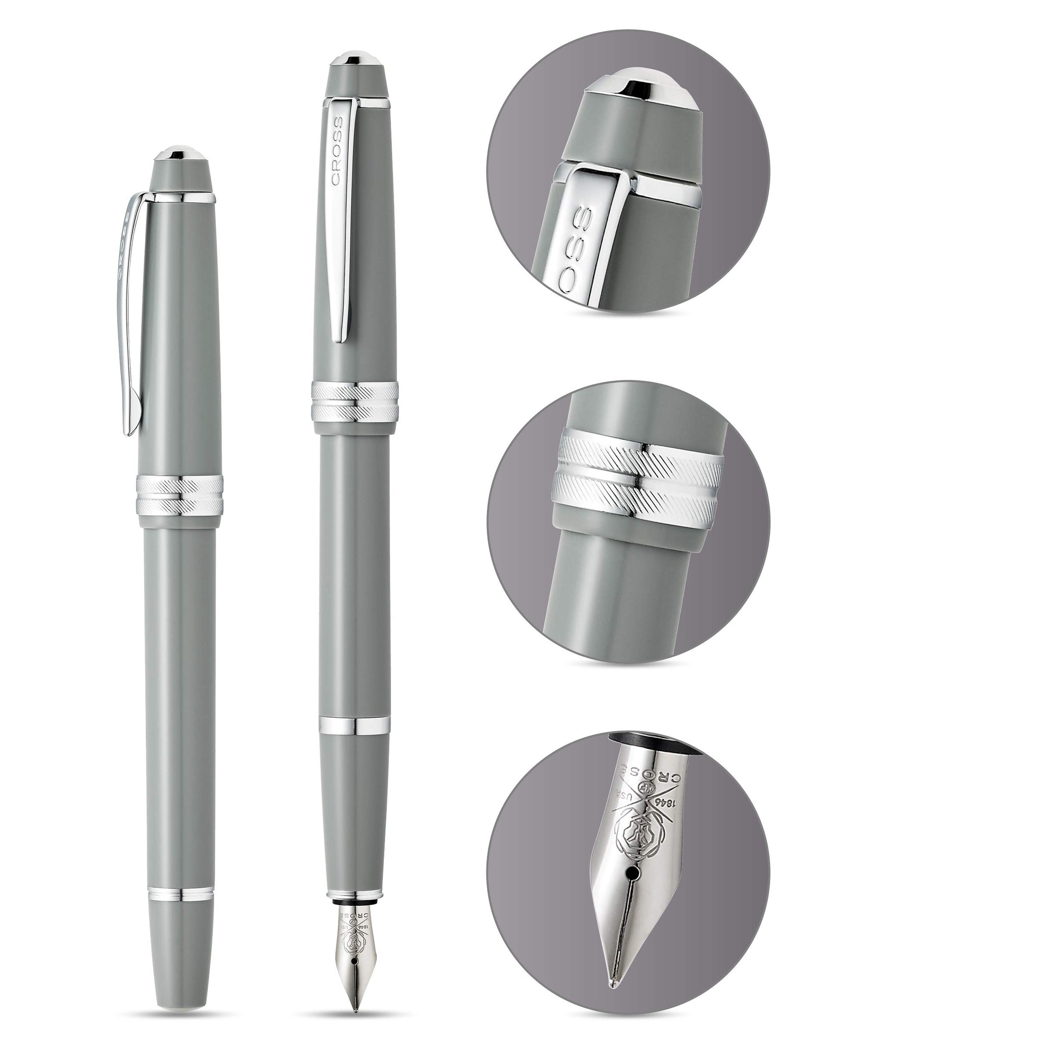 Cross Bailey Light Polished Gray Resin Fountain Pen