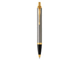Parker IM Premium Ballpoint Pen – Brushed Metal with Gold Trim | Premium Ballpoint Pen