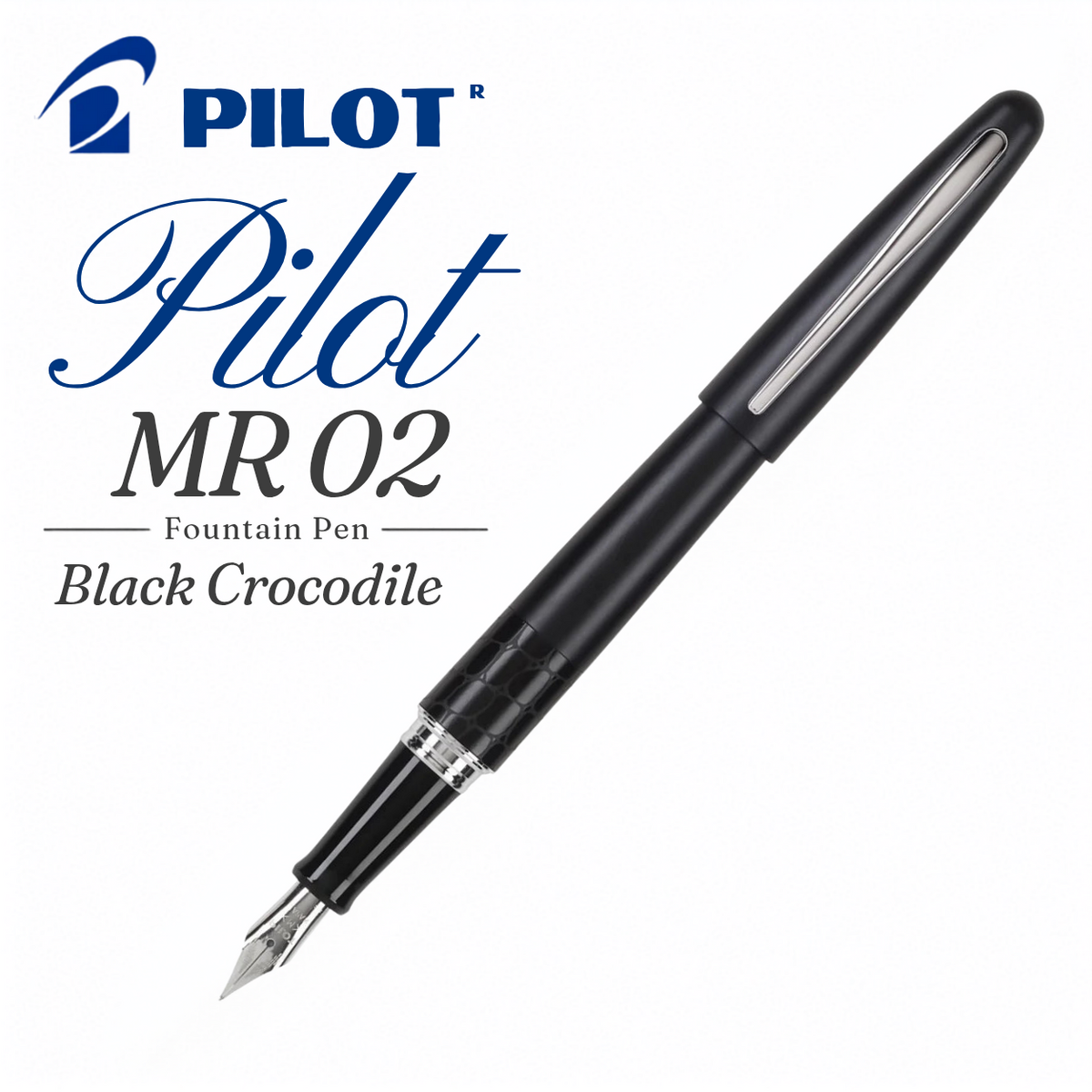 Pilot MR 02 Fountain Pen – Black Crocodile