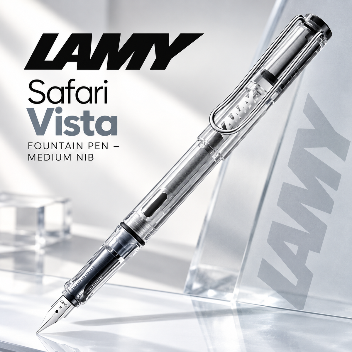 Lamy Vista Fountain Pen – Transparent, Medium Nib
