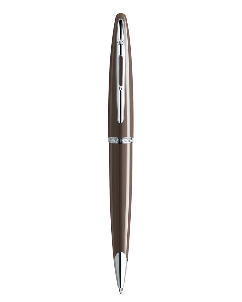 Waterman Carène Ballpoint Pen – Frosty Brown with Stainless Steel Trim
