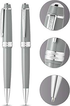 Cross Bailey Light Ballpoint Pen – Polished Gray Resin & Chrome Trim