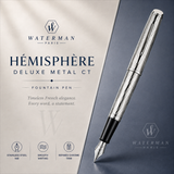 Waterman Hémisphère Deluxe Fountain Pen – Metal with Chrome Trim