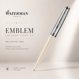 Waterman Emblem Lacquer Ivory CT Ballpoint Pen