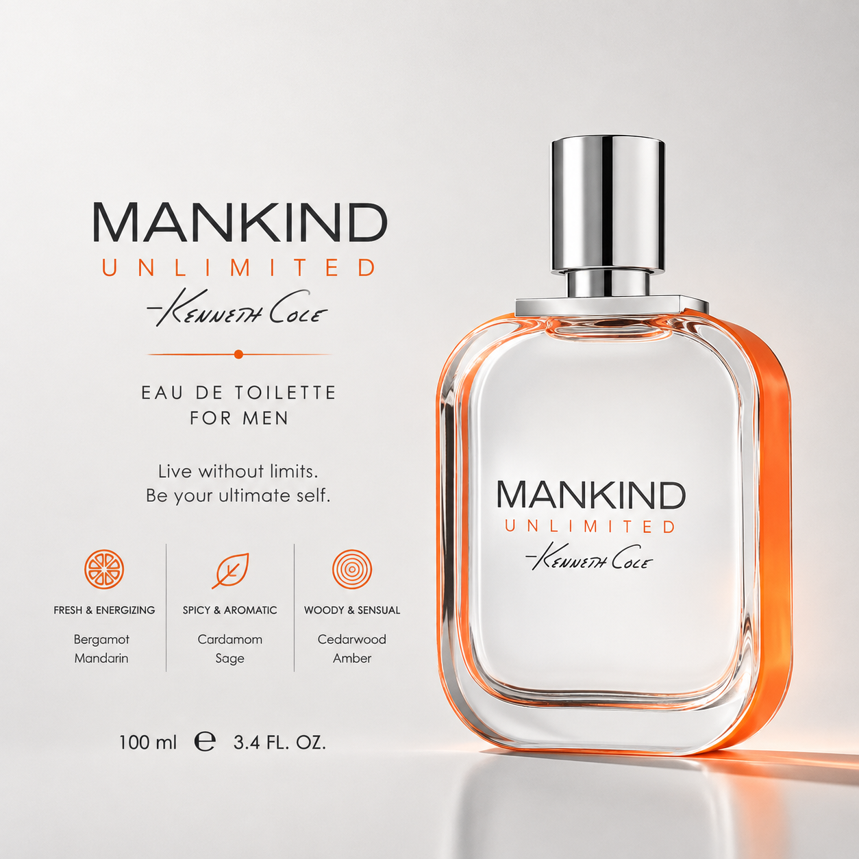 Kenneth Cole Mankind Unlimited EDT For Men 100ml