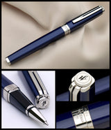 Waterman Exception Slim Blue Fountain Pen | Silver Trim | New | Minor Cosmetic Scratch