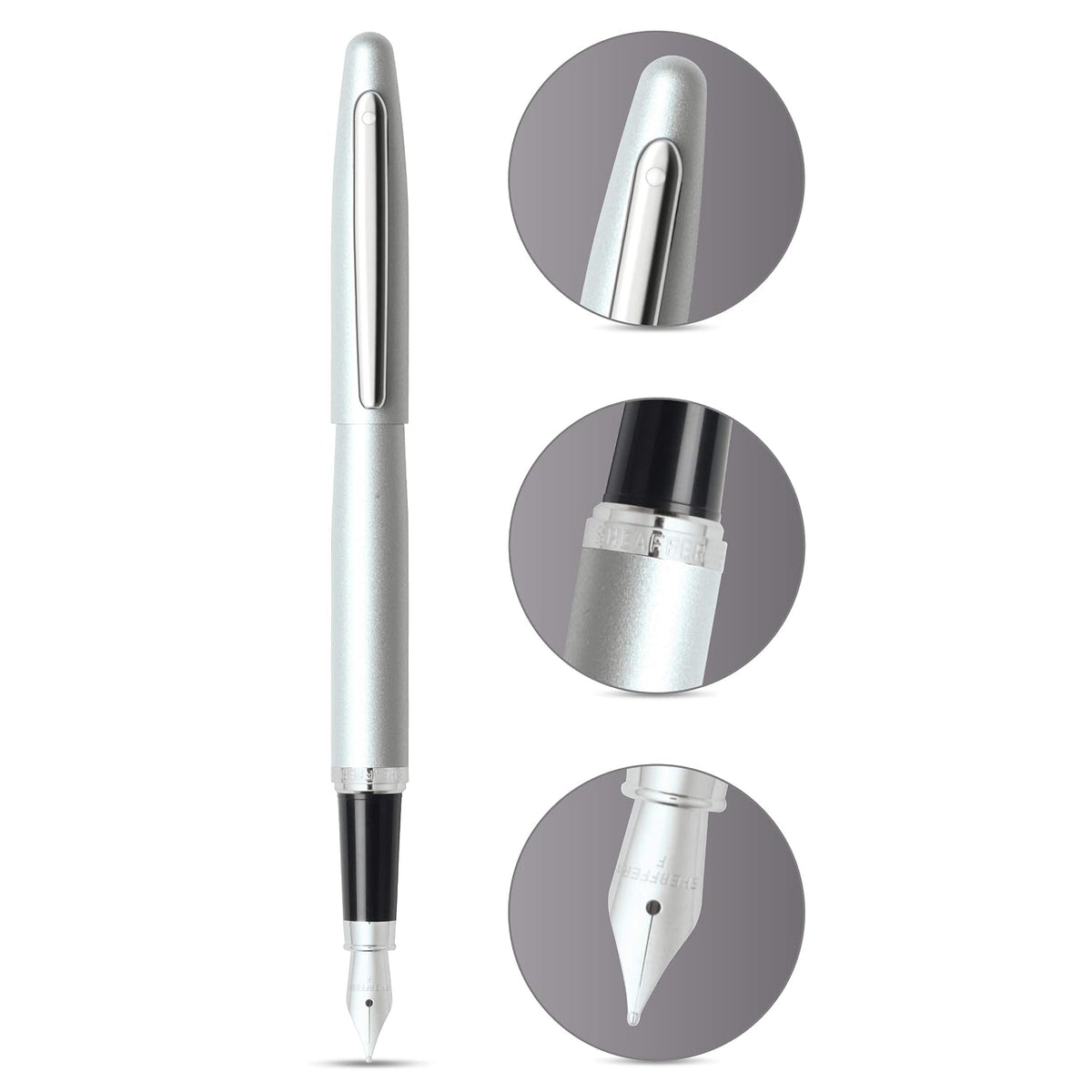 Sheaffer VFM 9400 Silver CT Fountain Pen – Medium Nib