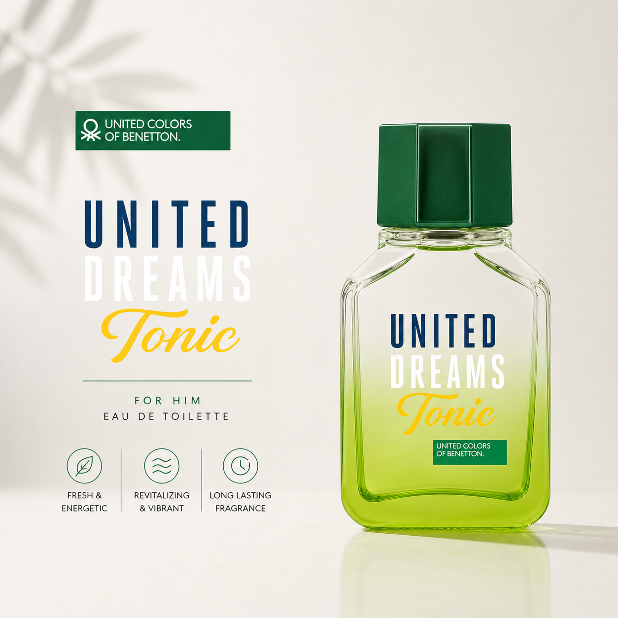 Benetton United Dreams Tonic for Him Masculino Perfume EDT For Men 100Ml-Perfume