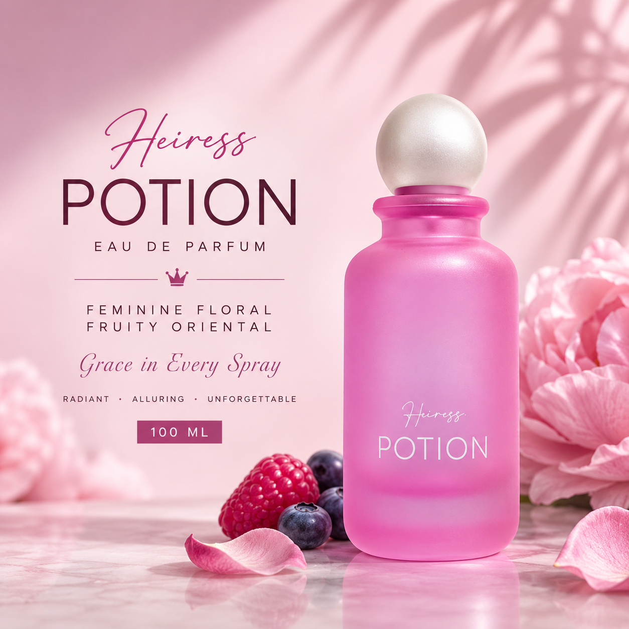 Potion Heiress Eau De Parfum 100ml – Feminine Floral Fruity Oriental