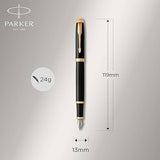 Parker IM Black Lacquer with Gold Trim Fountain Pen