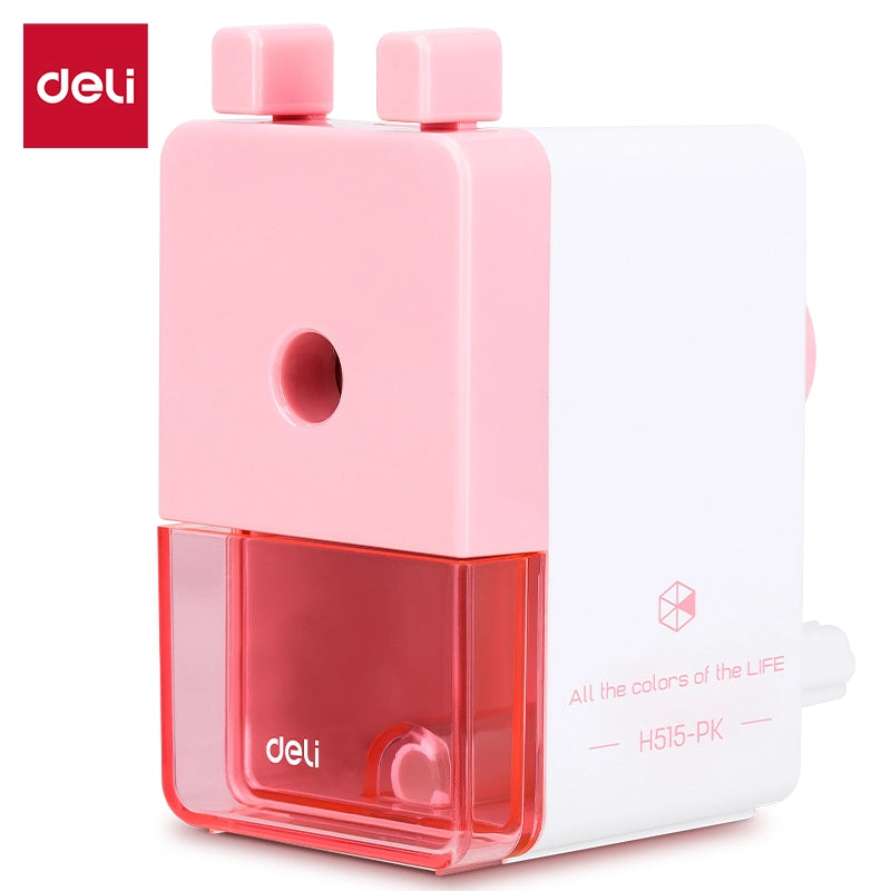 Deli EH515 Rotary Pencil Sharpener | Manual Hand-Crank Desktop Sharpener