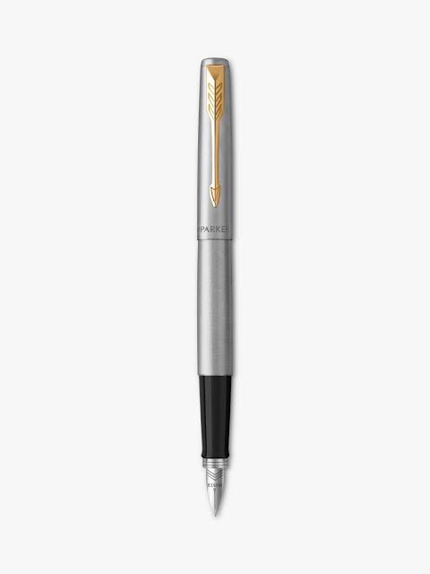 Parker Jotter Core Fountain Pen – Stainless Steel with Gold Trim | Premium Fountain Pen