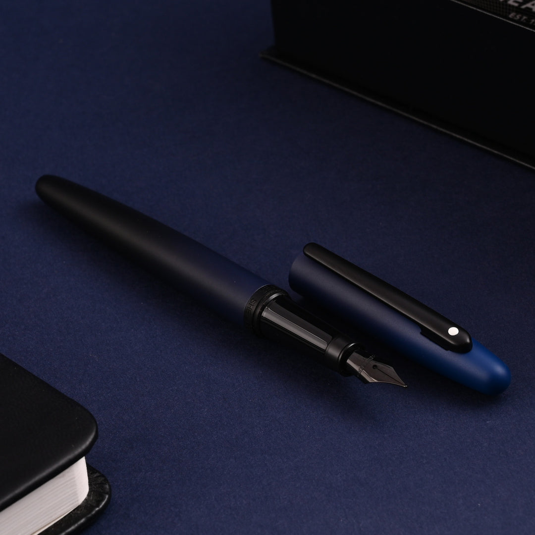 Sheaffer VFM Fountain Pen | E9429 Matte Blue with Black Trims PVD | Medium Nib