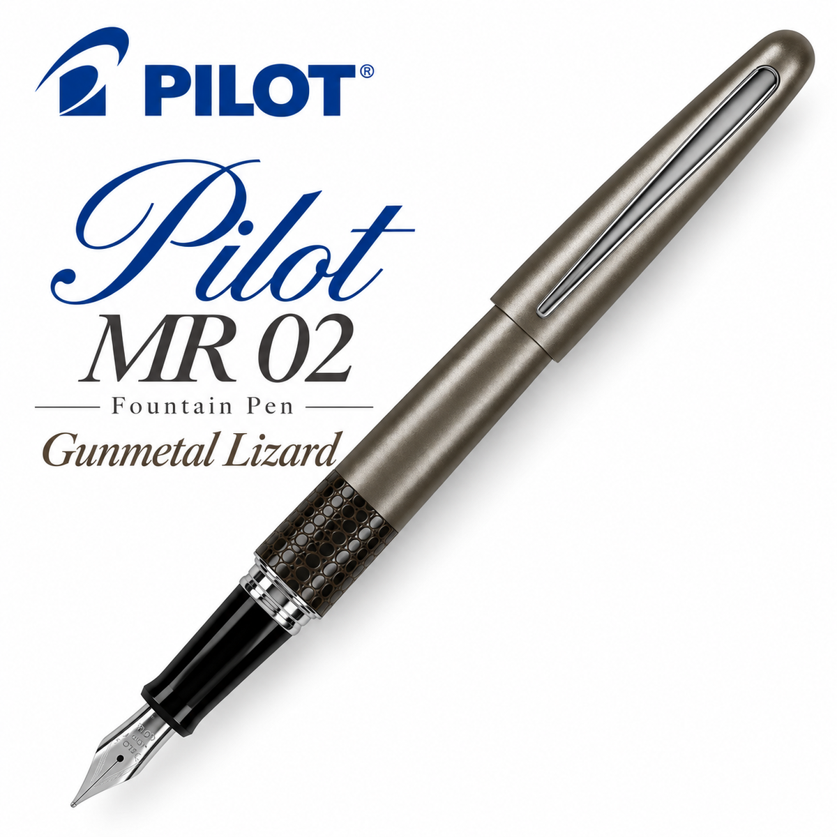 Pilot MR 02 Fountain Pen – Gunmetal Lizard