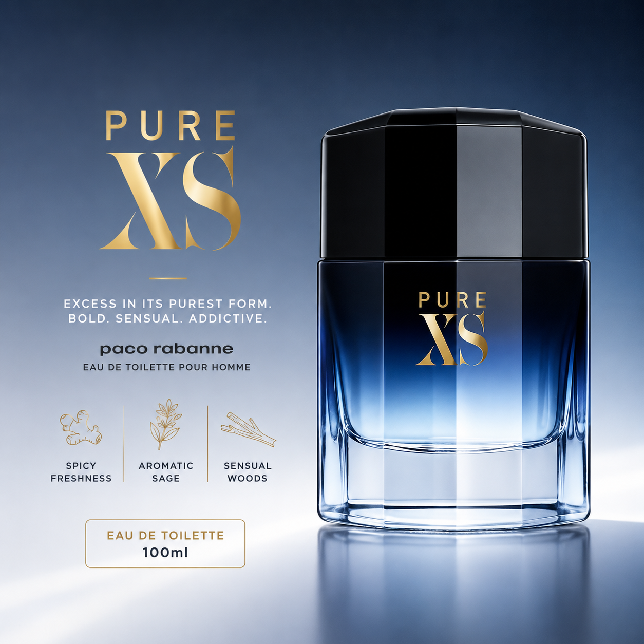 Paco Rabanne Pure XS Eau de Toilette for Men – 100ml
