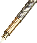 Parker Sonnet Ciselé Sterling Silver Gold Trim Fountain Pen