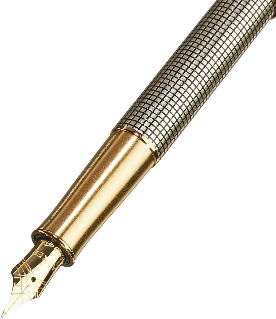 Parker Sonnet Ciselé Sterling Silver Gold Trim Fountain Pen