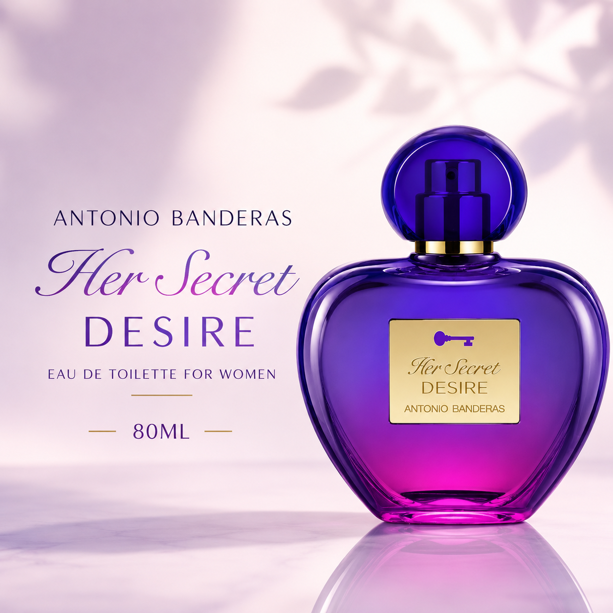 Antonio Banderas Her Secret Desire EDT for Women – 80ml | Fresh Floral Fragrance