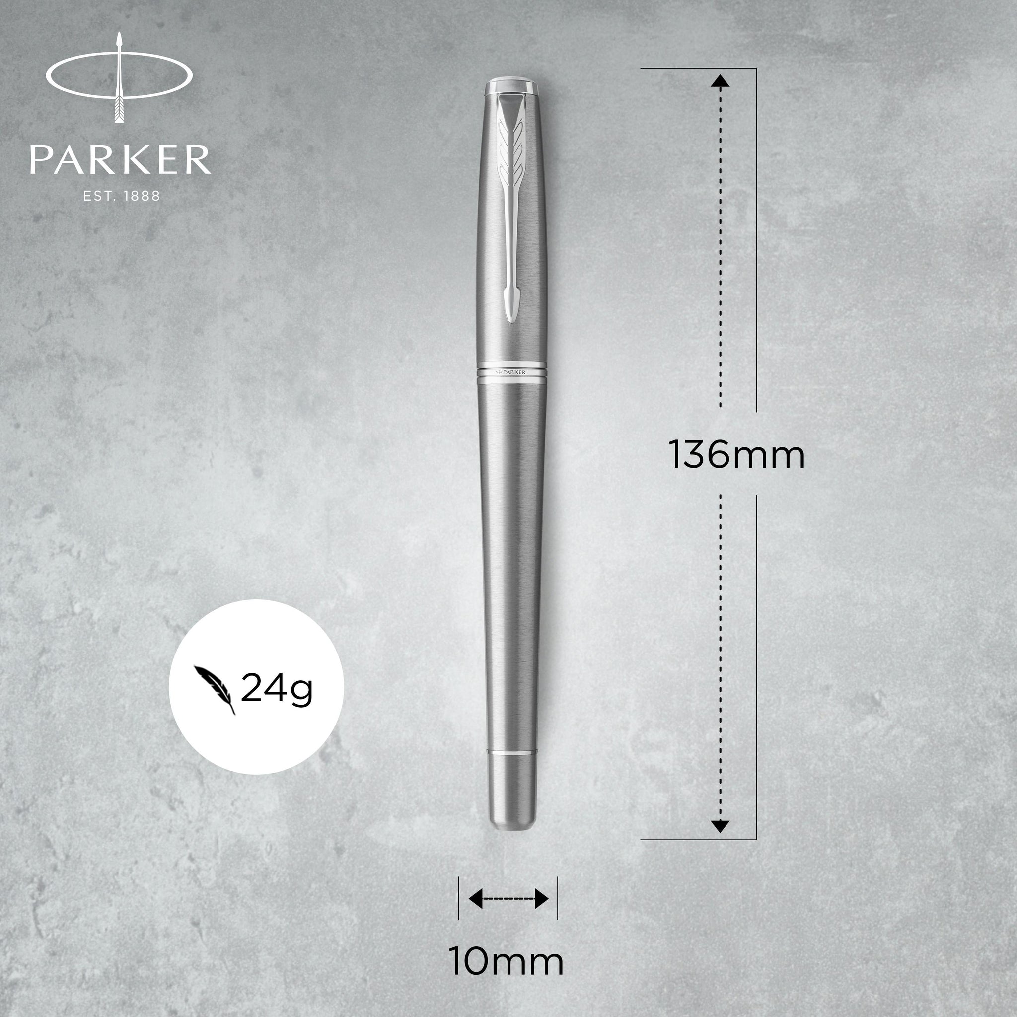 Parker Urban Metro Metallic Chrome Trim Fountain Pen