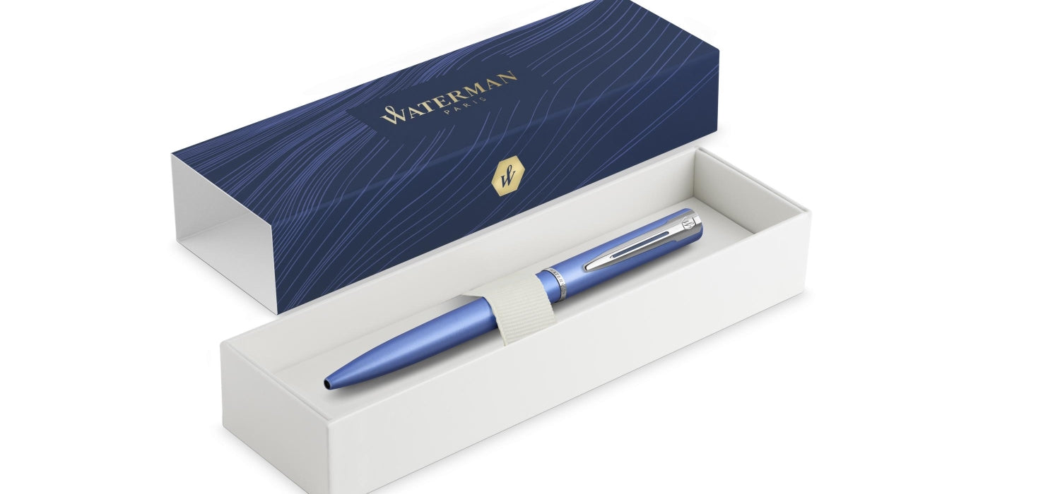 Waterman Allure Ballpoint Pen – Blue Chrome Trim (CT)