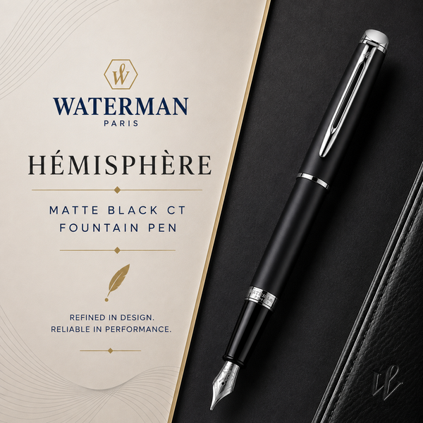 Waterman Hémisphère Matte Black CT Fountain Pen