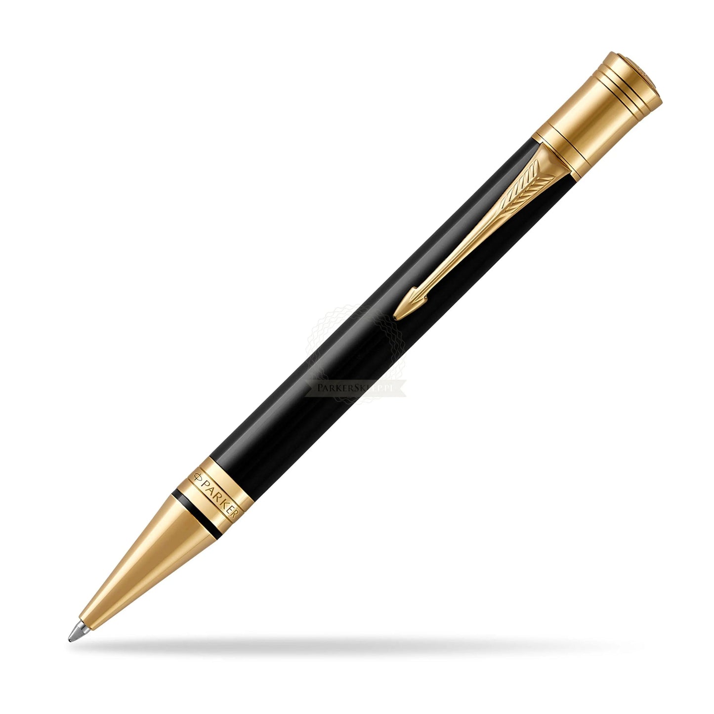 Parker Duofold Ballpoint Pen — Classic Black | Gold Trim | Medium Point
