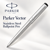 Parker Vector Stainless Steel Ballpoint Pen