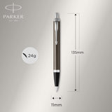 Parker IM Premium Ballpoint Pen – Dark Espresso with Chrome Trim | Premium Ballpoint Pen
