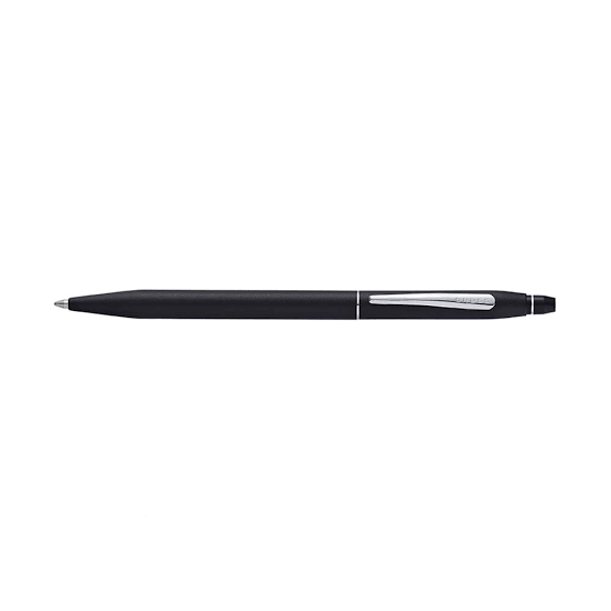 Cross Click Classic Black Ballpoint Pen – Chrome Trim (AT0622-102)