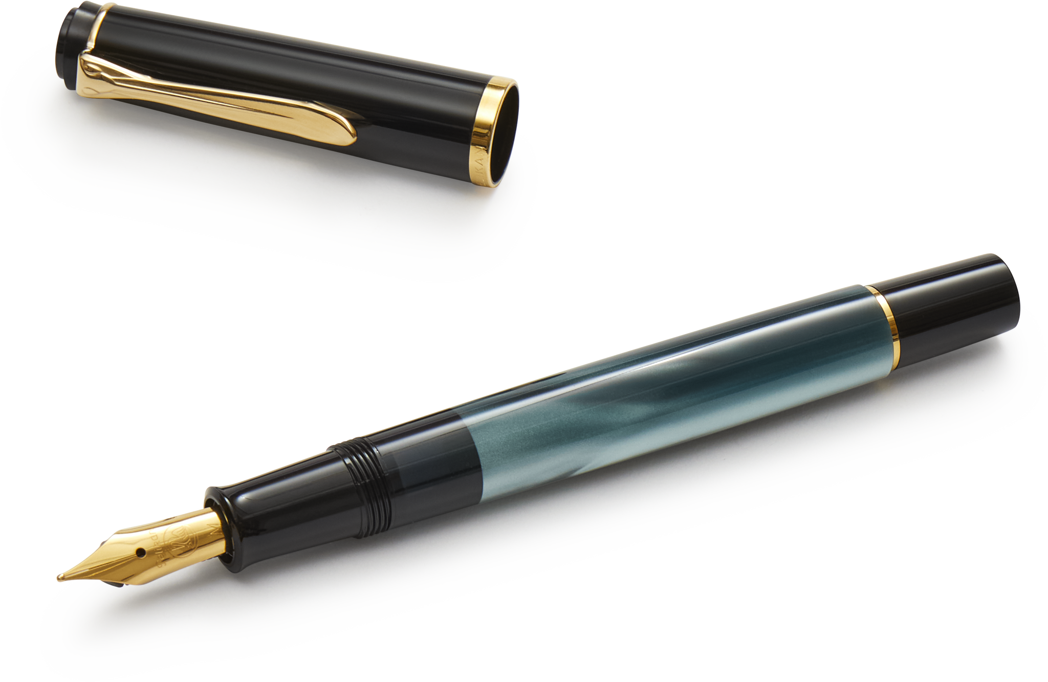 Pelikan Classic M200 Fountain Pen – Green-Marbled | Medium Nib