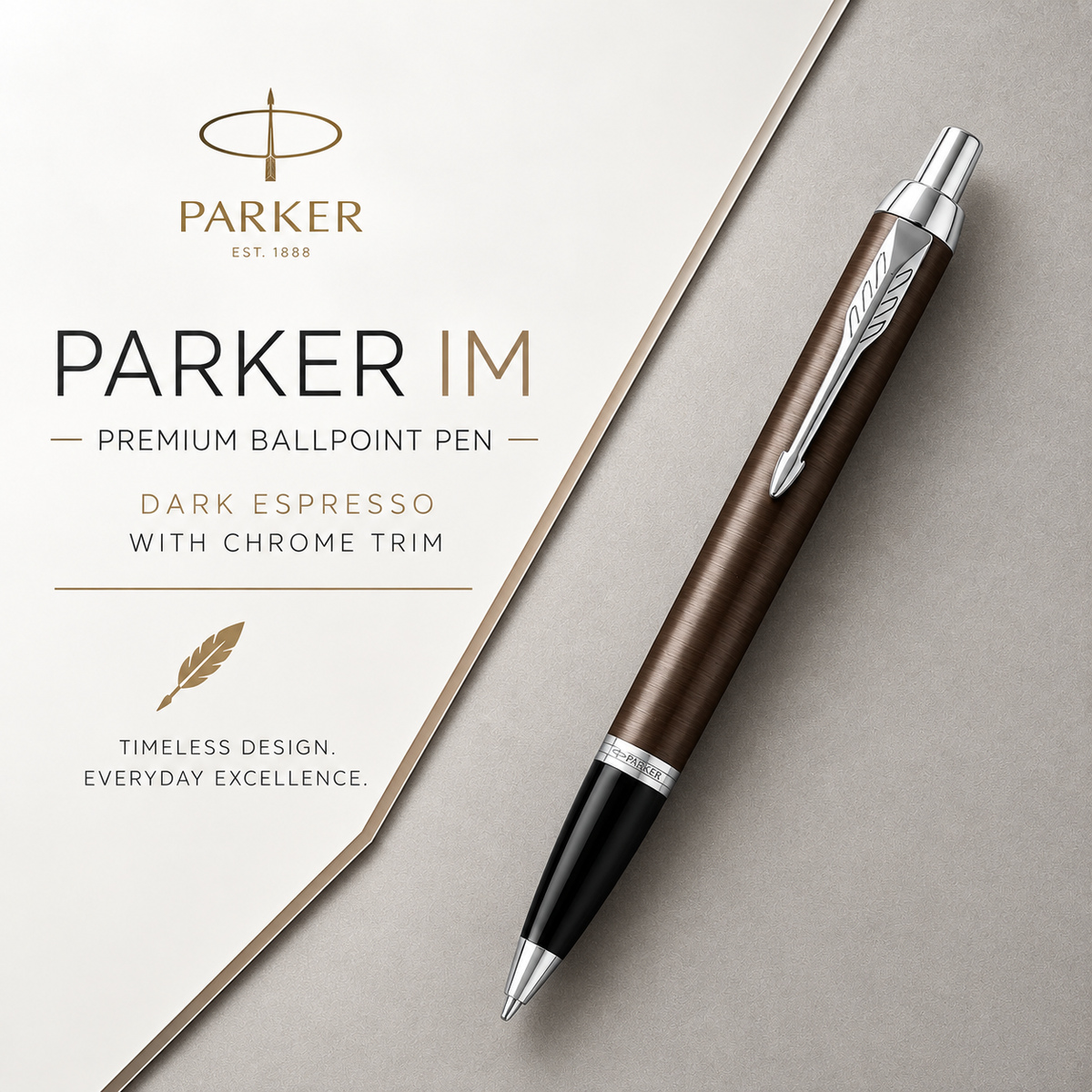 Parker IM Premium Ballpoint Pen – Dark Espresso with Chrome Trim
