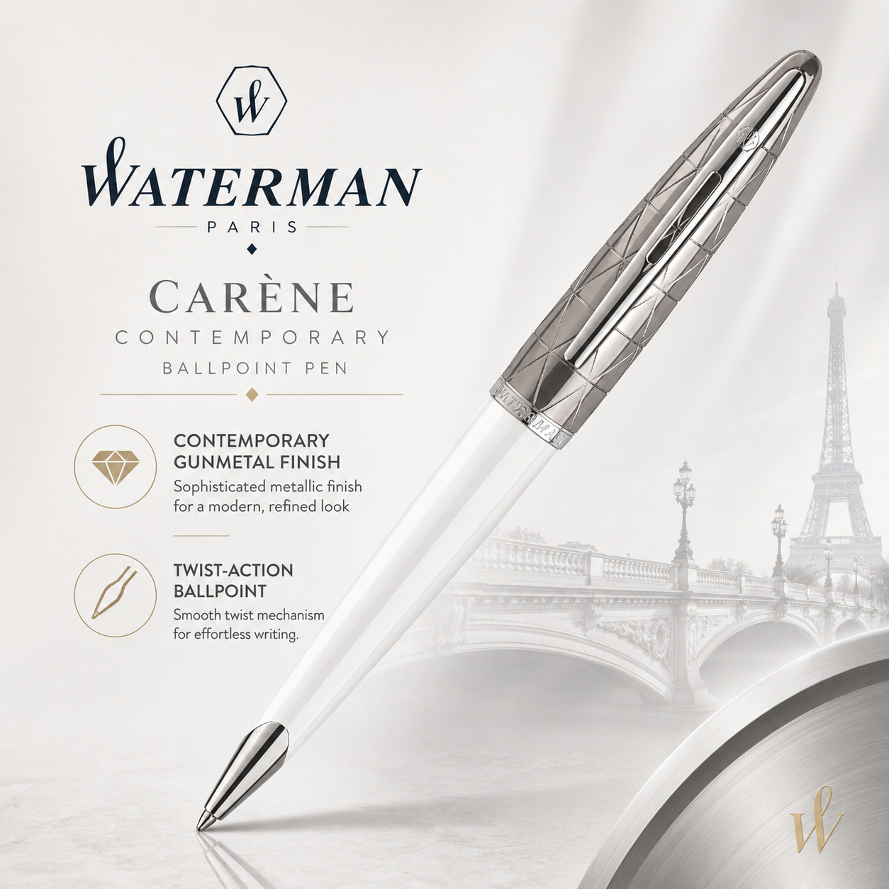 Waterman Carène Contemporary Gunmetal Ballpoint Pen