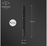Parker IM Fountain Pen Matte Black – Medium Nib, Blue Ink & Gift Box