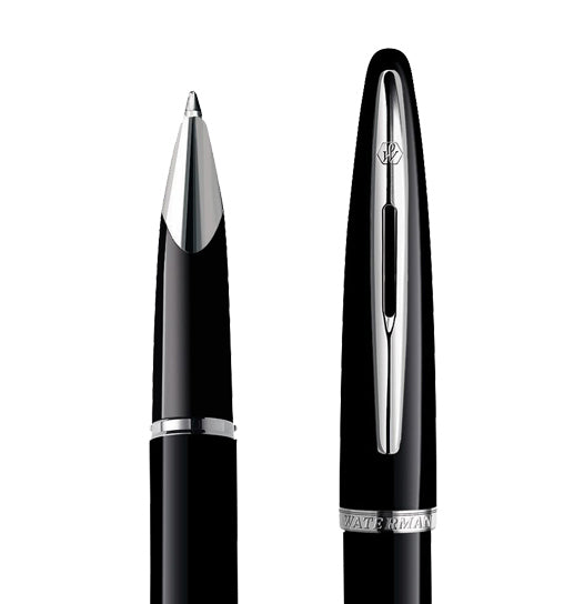 Waterman Carène Rollerball Pen – Black Sea with Stainless Steel Trim