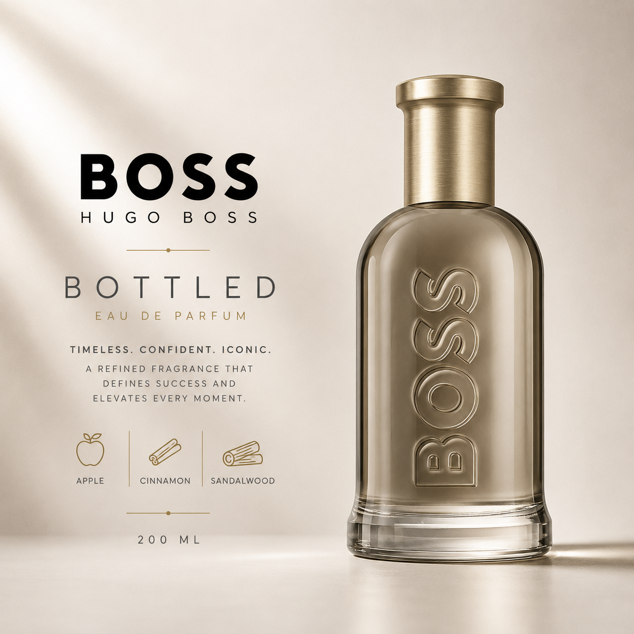 Hugo Boss Bottled EDP 200ml – Men's Eau de Parfum