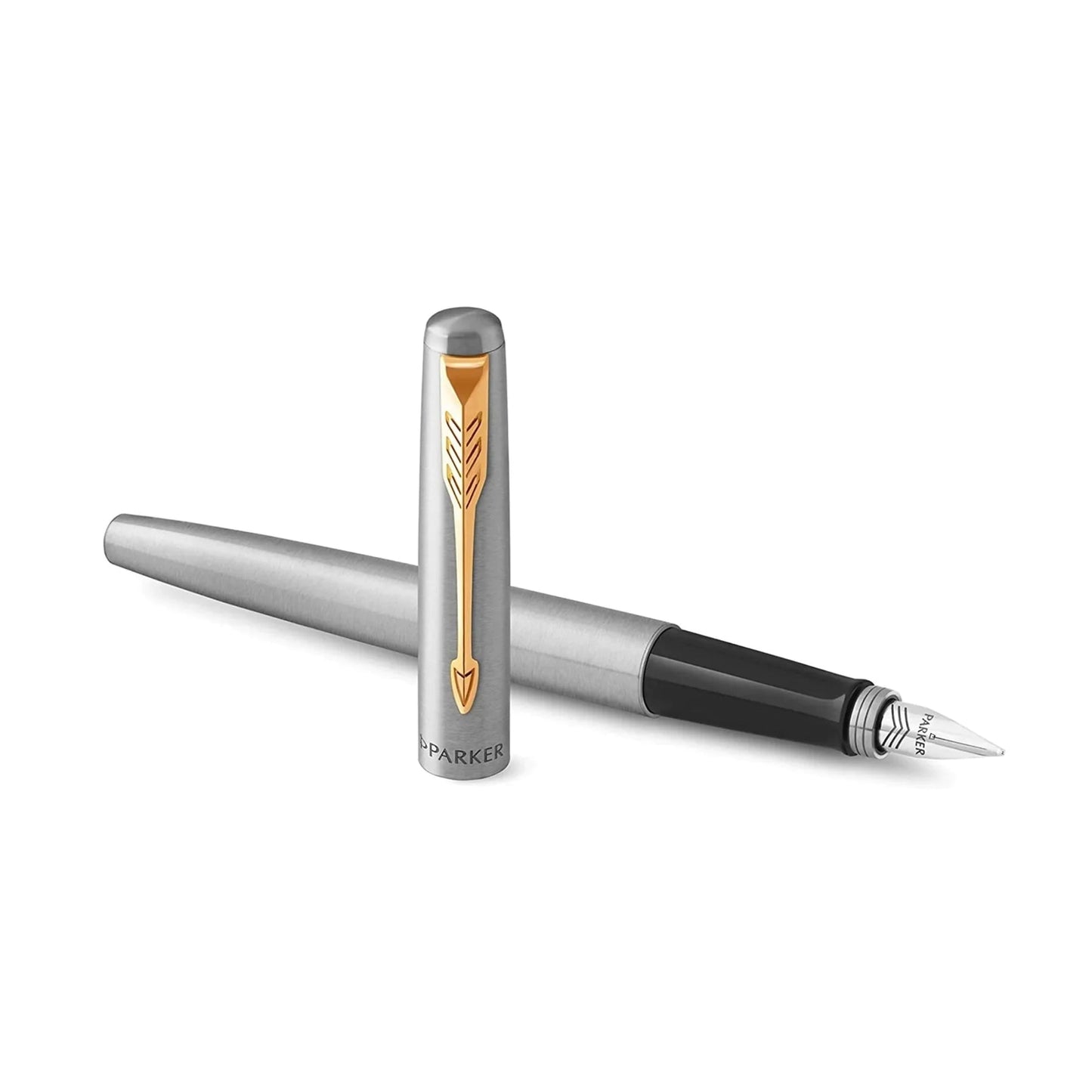 Parker Jotter Stainless Steel Gold Trim Fountain Pen