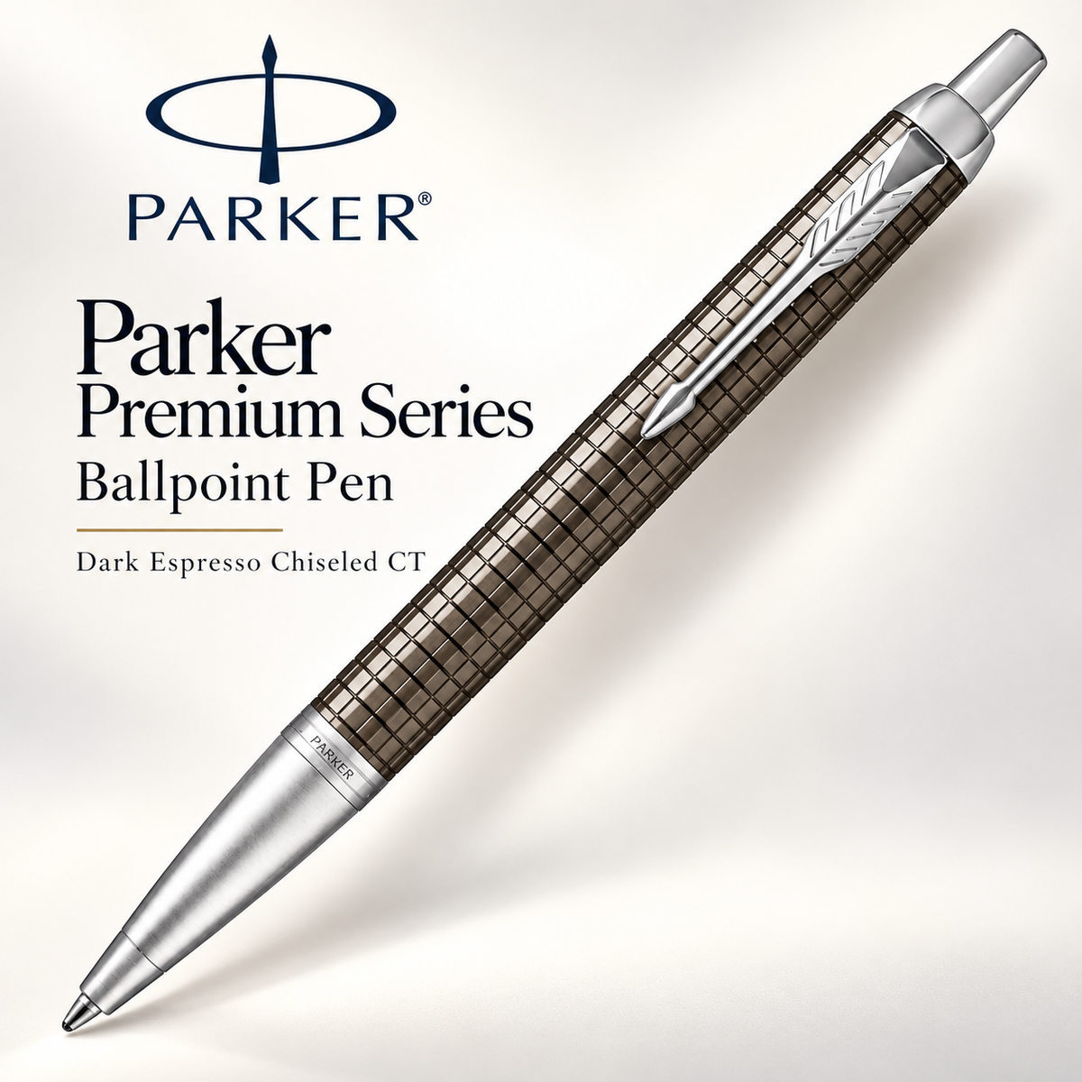 Parker Premium Series Ballpoint Pen – Dark Espresso Chiseled CT