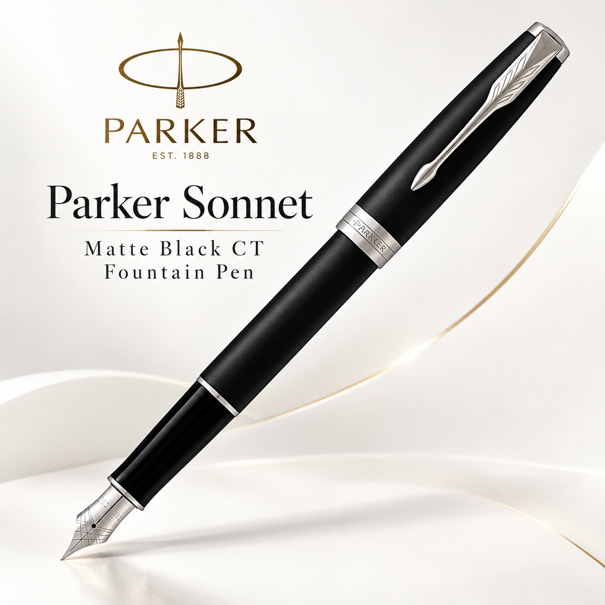 Parker Sonnet Matte Black CT Fountain Pen