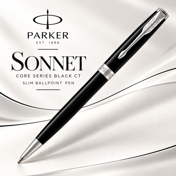 Parker Sonnet Core Series Black CT Slim Ballpoint Pen